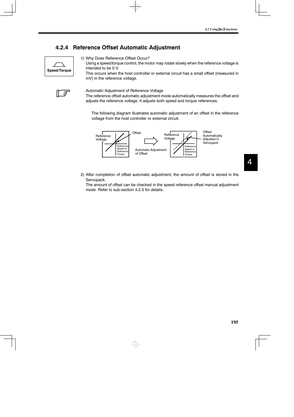 4 reference offset automatic adjustment | Yaskawa DR2 Sigma Servo User Manual | Page 208 / 513