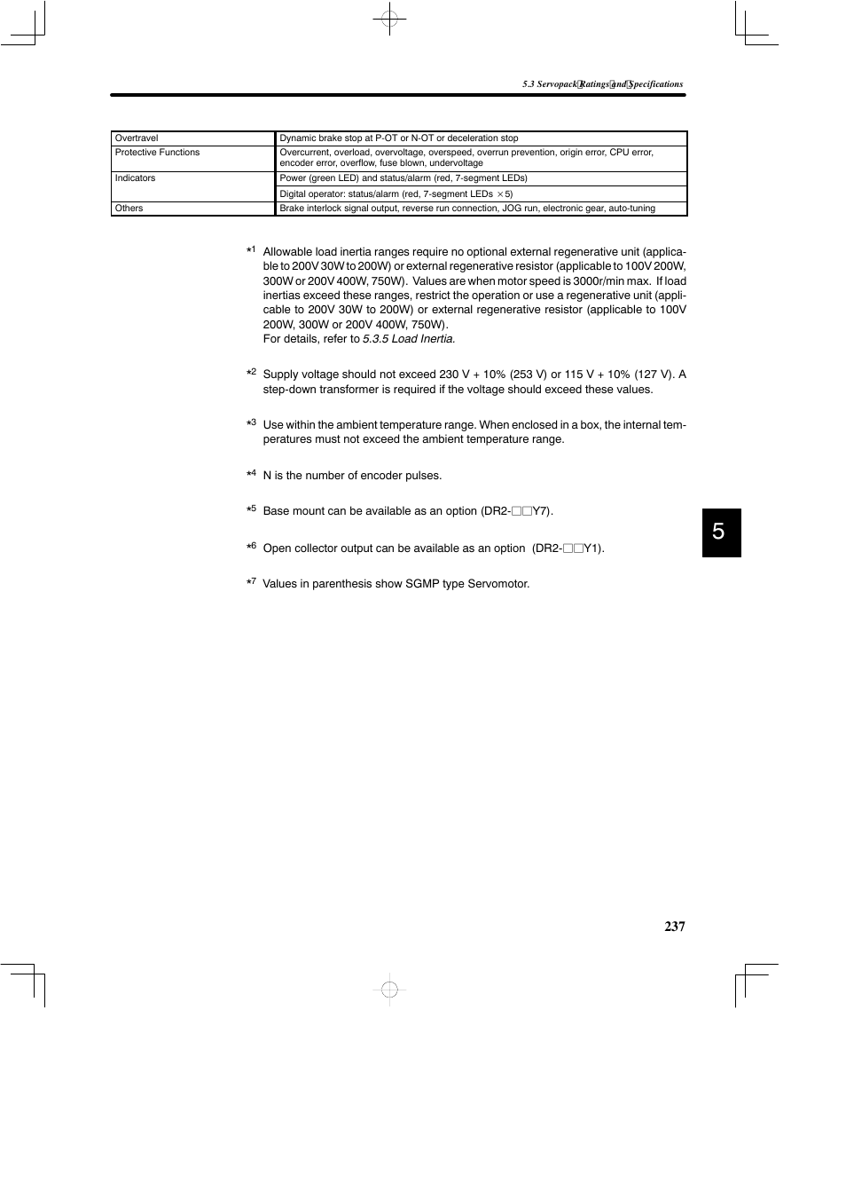Yaskawa DR2 Sigma Servo User Manual | Page 249 / 513