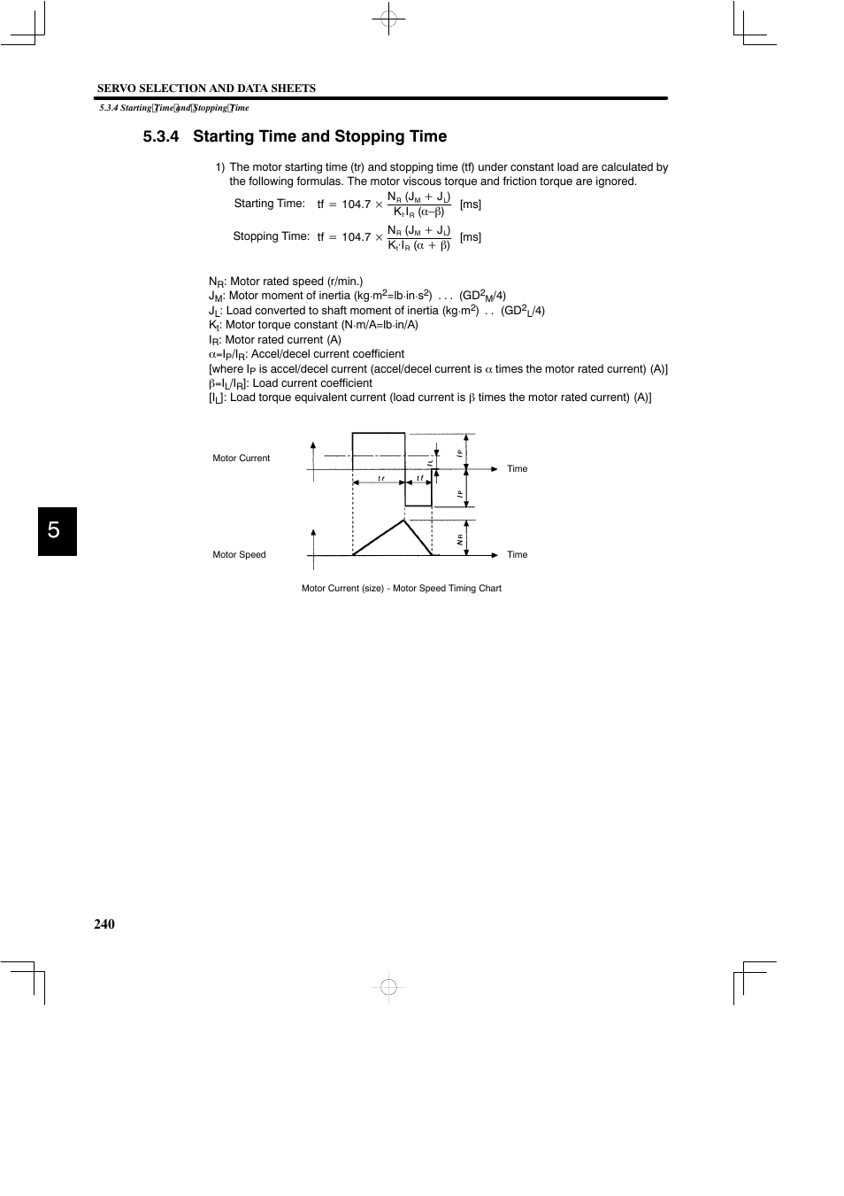 4 starting time and stopping time | Yaskawa DR2 Sigma Servo User Manual | Page 252 / 513