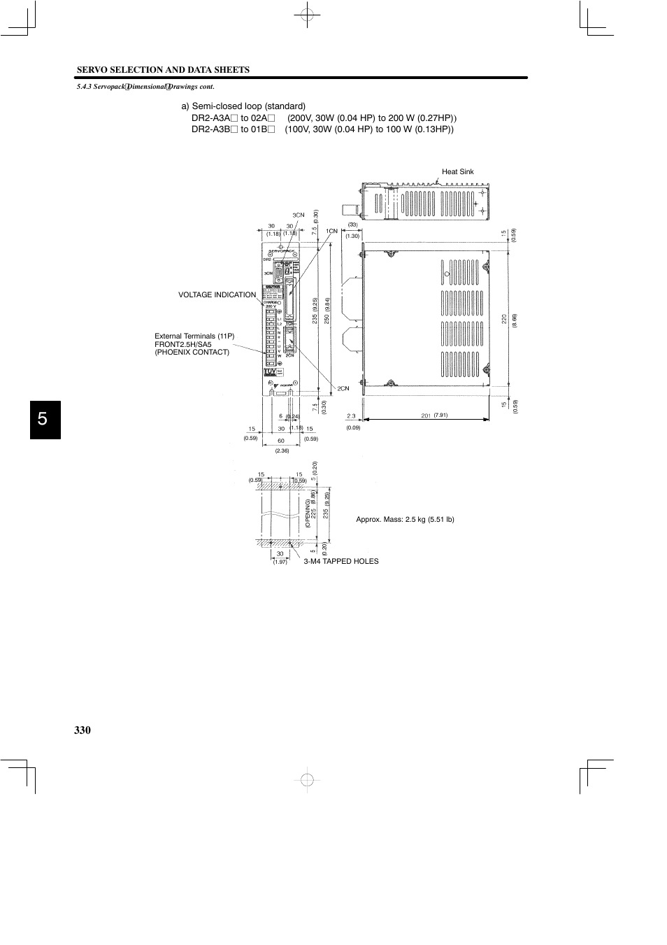 Servo selection and data sheets | Yaskawa DR2 Sigma Servo User Manual | Page 342 / 513
