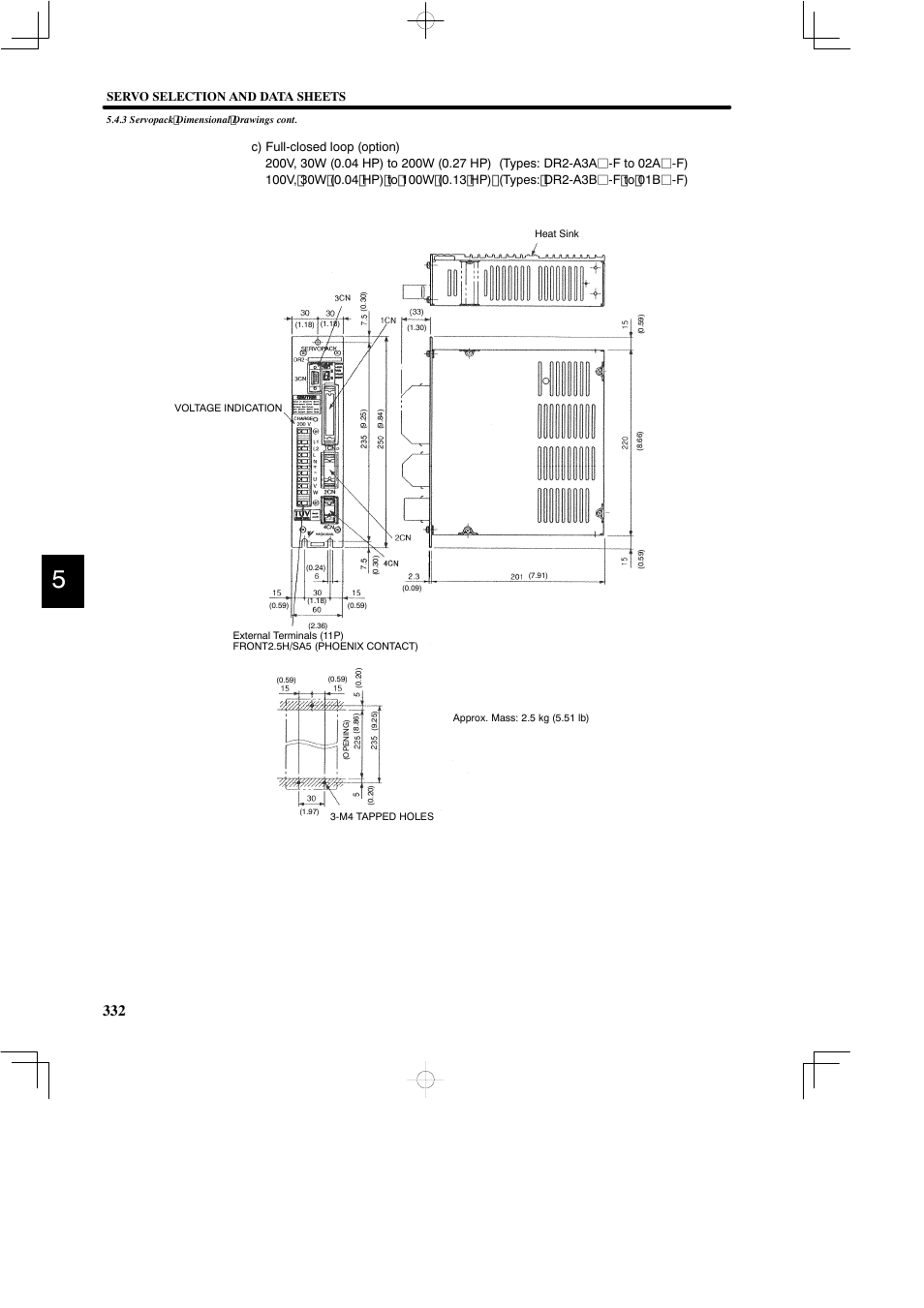 Servo selection and data sheets | Yaskawa DR2 Sigma Servo User Manual | Page 344 / 513