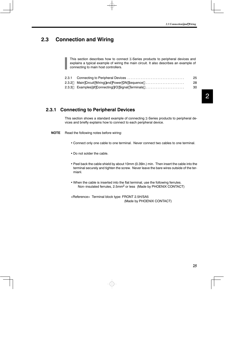3 connection and wiring, 1 connecting to peripheral devices | Yaskawa DR2 Sigma Servo User Manual | Page 39 / 513