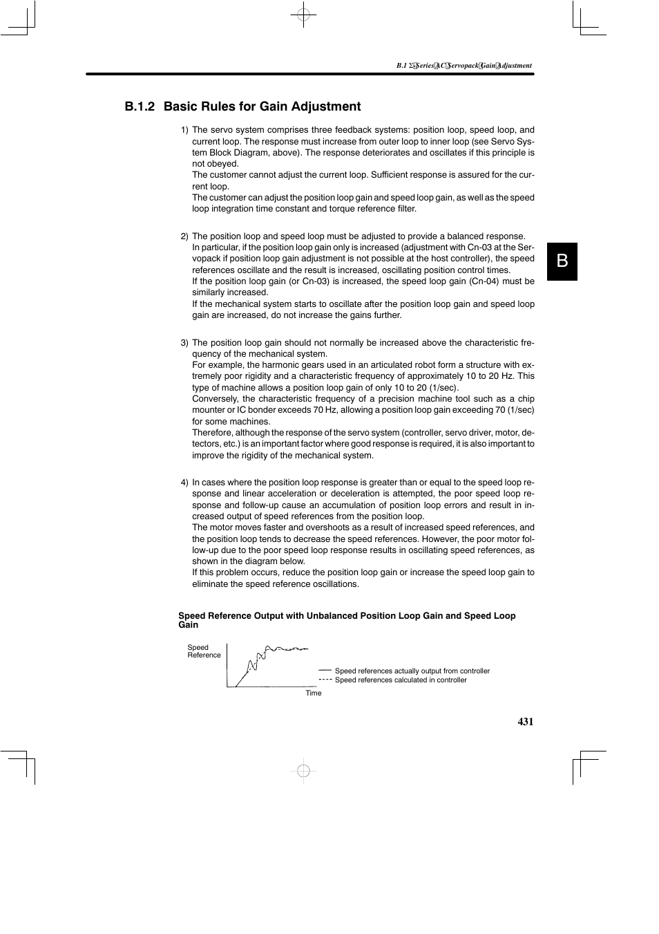 B.1.2 basic rules for gain adjustment | Yaskawa DR2 Sigma Servo User Manual | Page 442 / 513