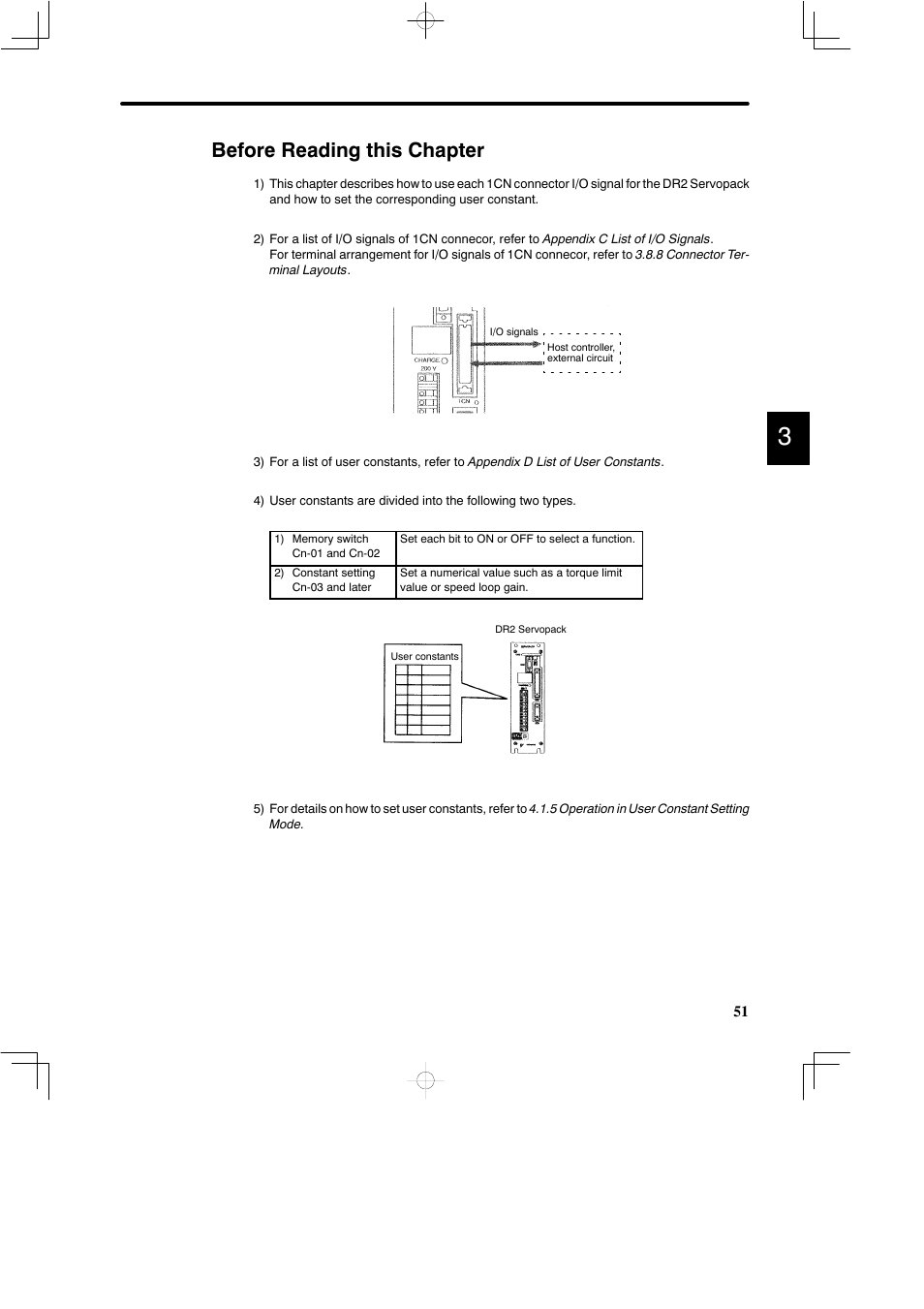 Before reading this chapter | Yaskawa DR2 Sigma Servo User Manual | Page 64 / 513