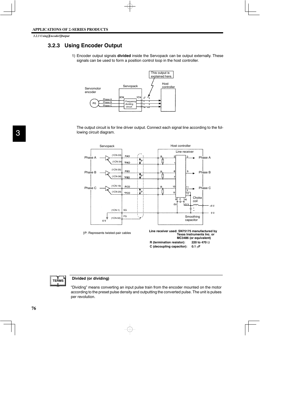 3 using encoder output | Yaskawa DR2 Sigma Servo User Manual | Page 89 / 513