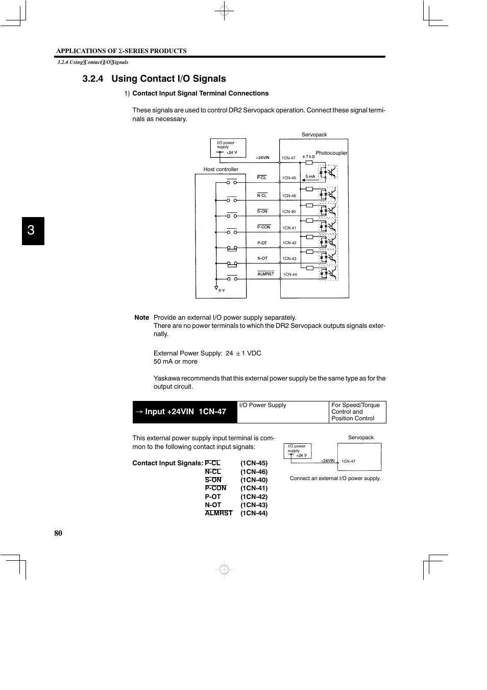 4 using contact i/o signals | Yaskawa DR2 Sigma Servo User Manual | Page 93 / 513
