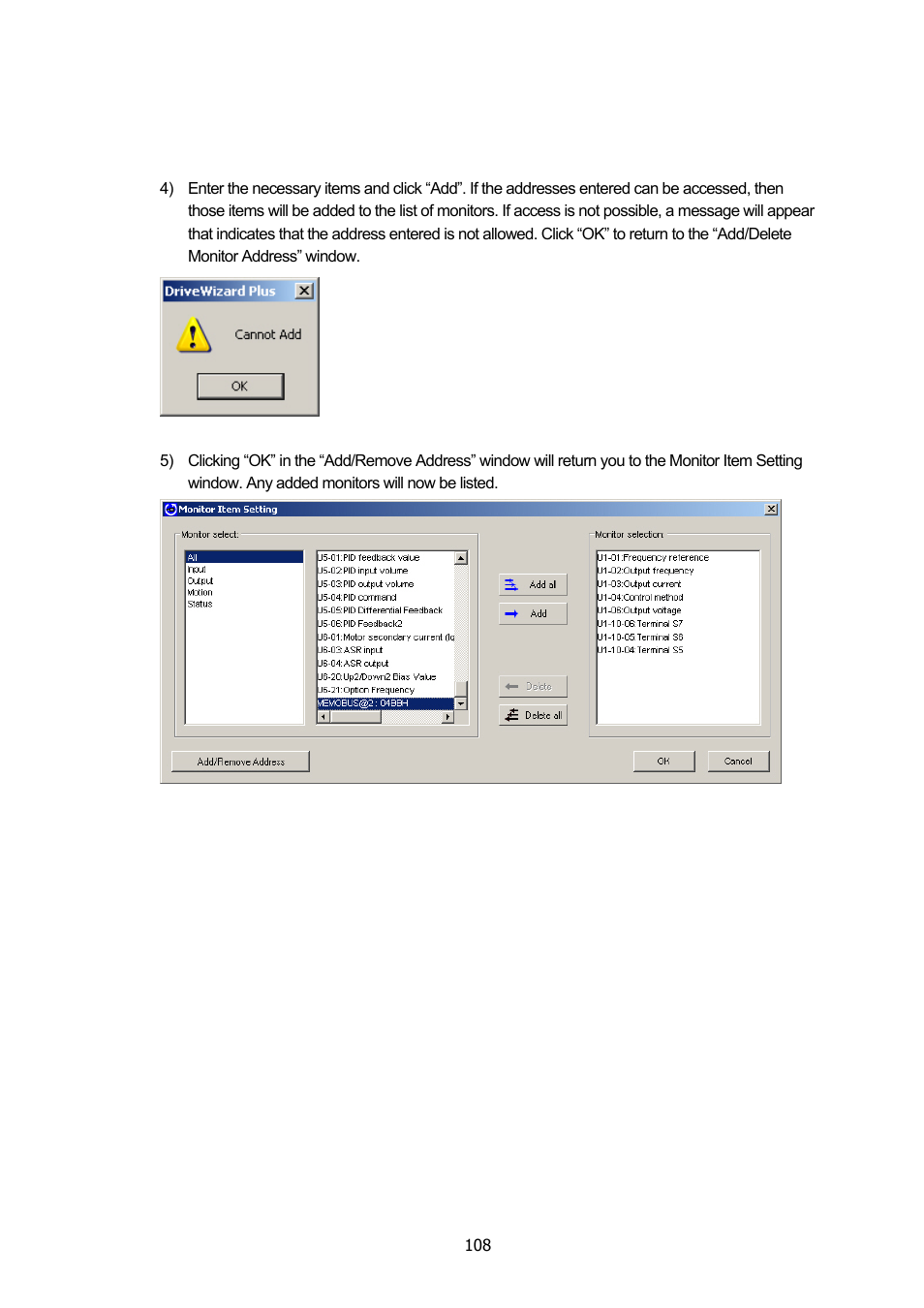 Yaskawa DriveWizard Plus User Manual | Page 108 / 198