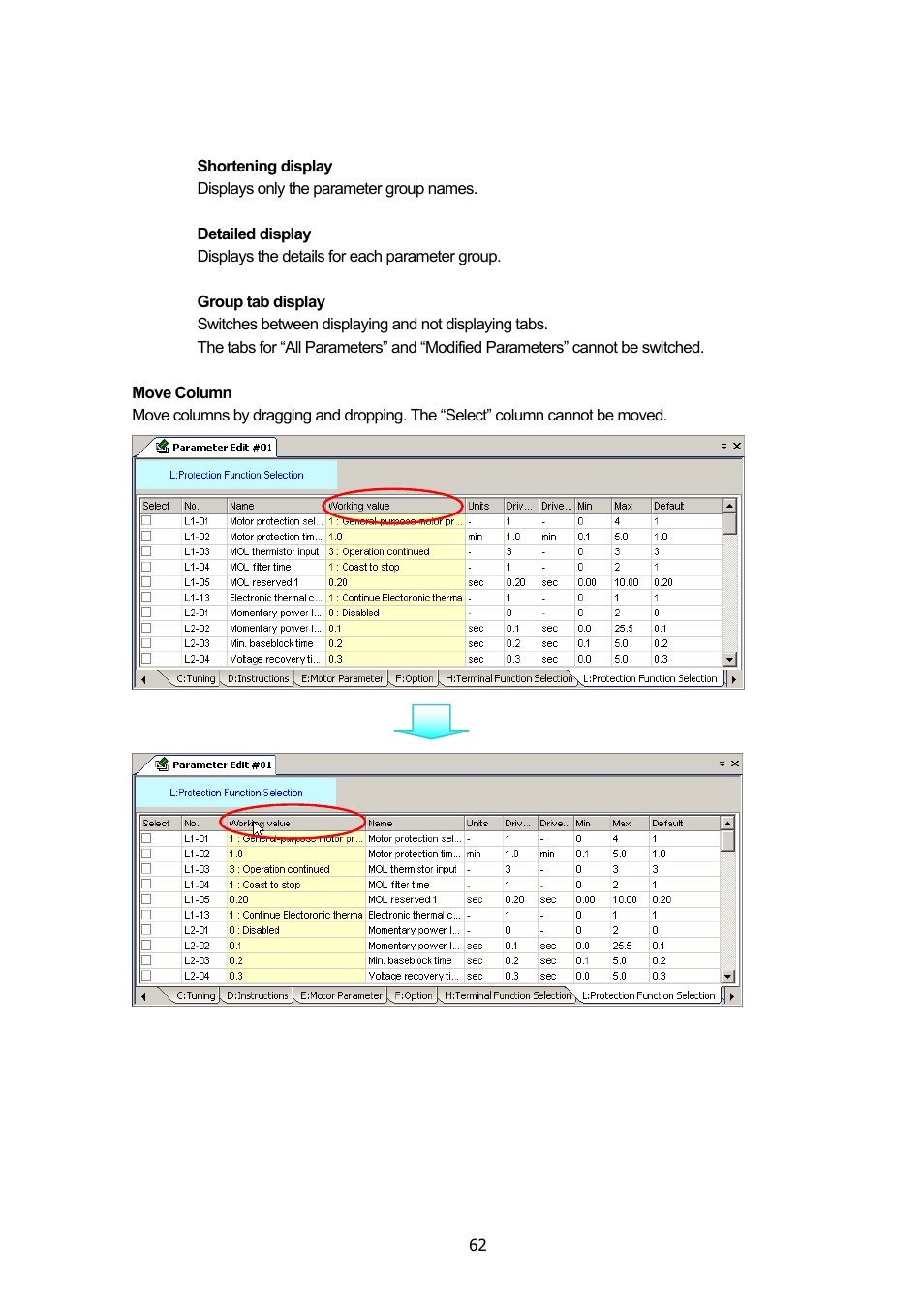 Yaskawa DriveWizard Plus User Manual | Page 62 / 198