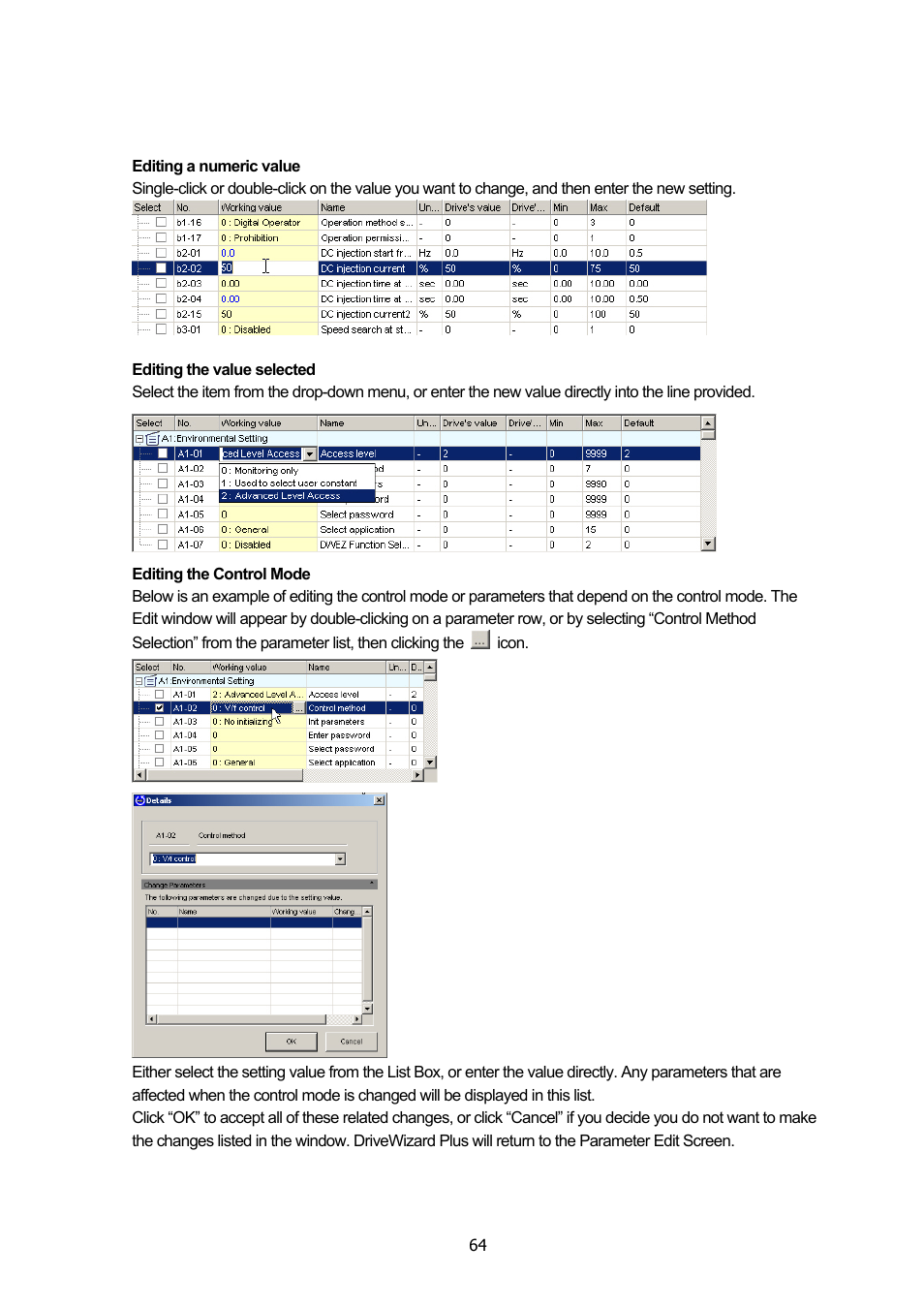 Yaskawa DriveWizard Plus User Manual | Page 64 / 198