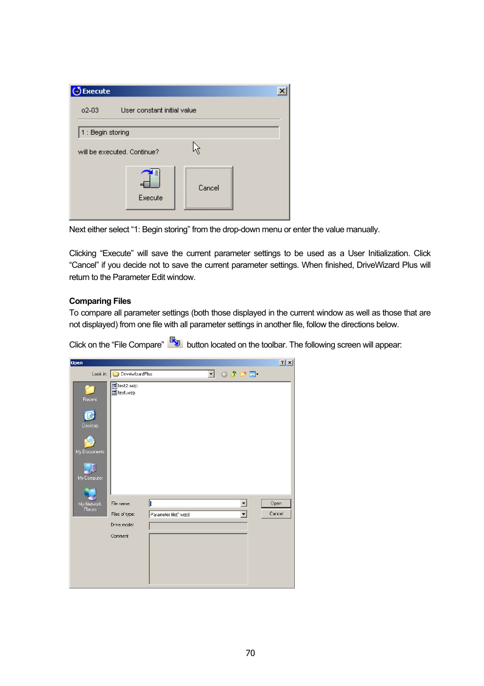 Yaskawa DriveWizard Plus User Manual | Page 70 / 198
