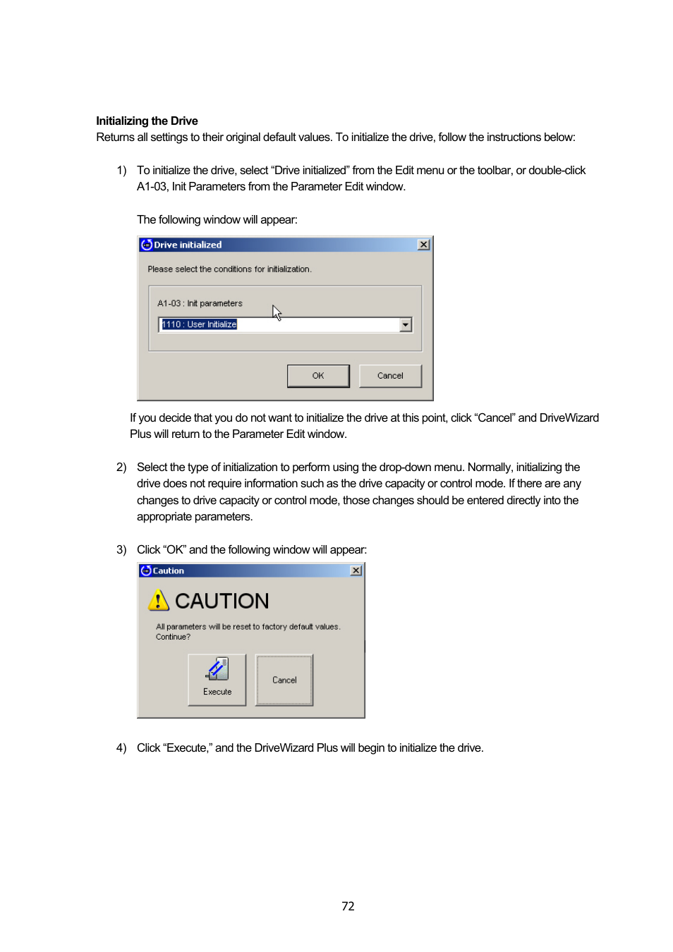 Yaskawa DriveWizard Plus User Manual | Page 72 / 198
