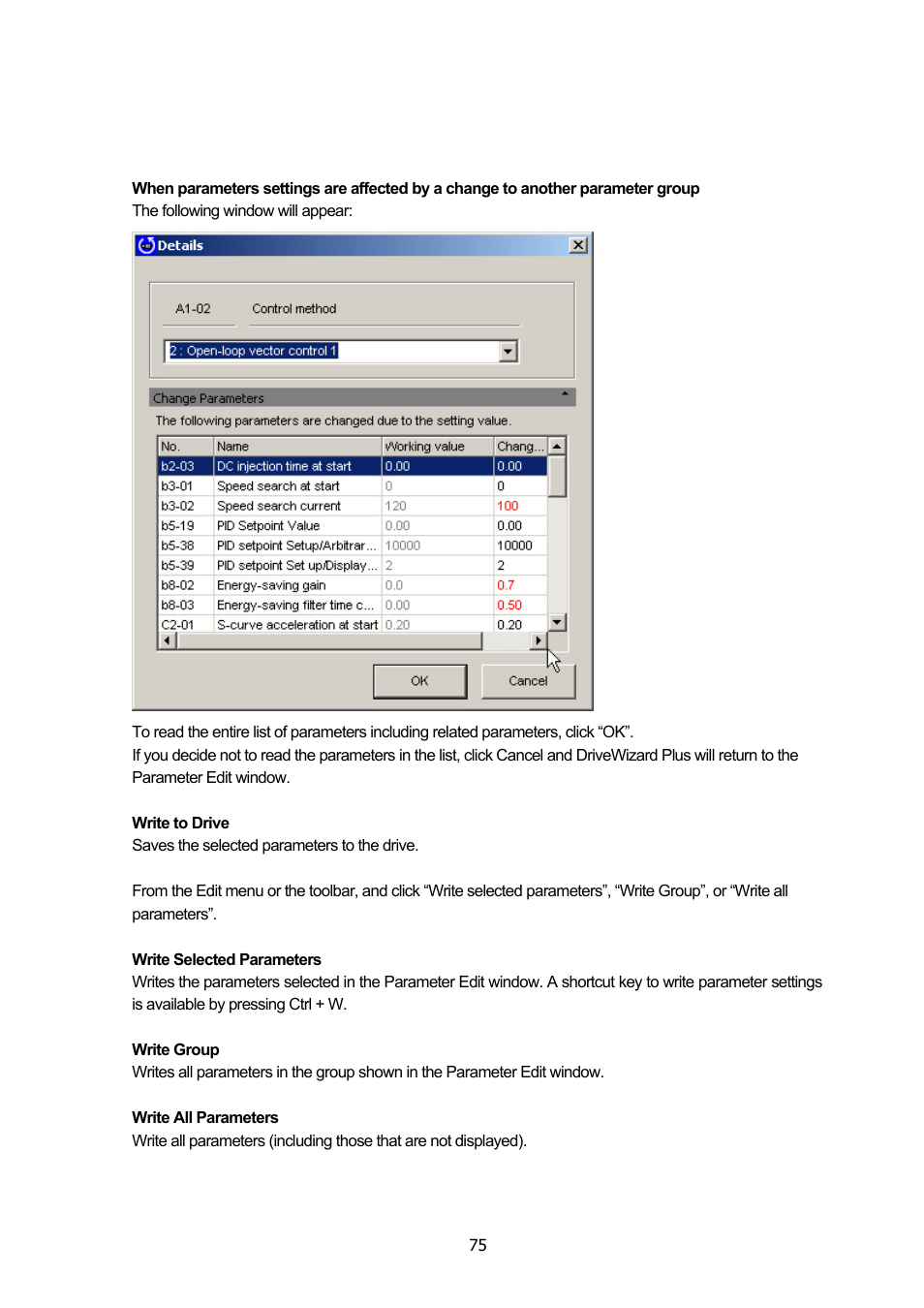 Yaskawa DriveWizard Plus User Manual | Page 75 / 198