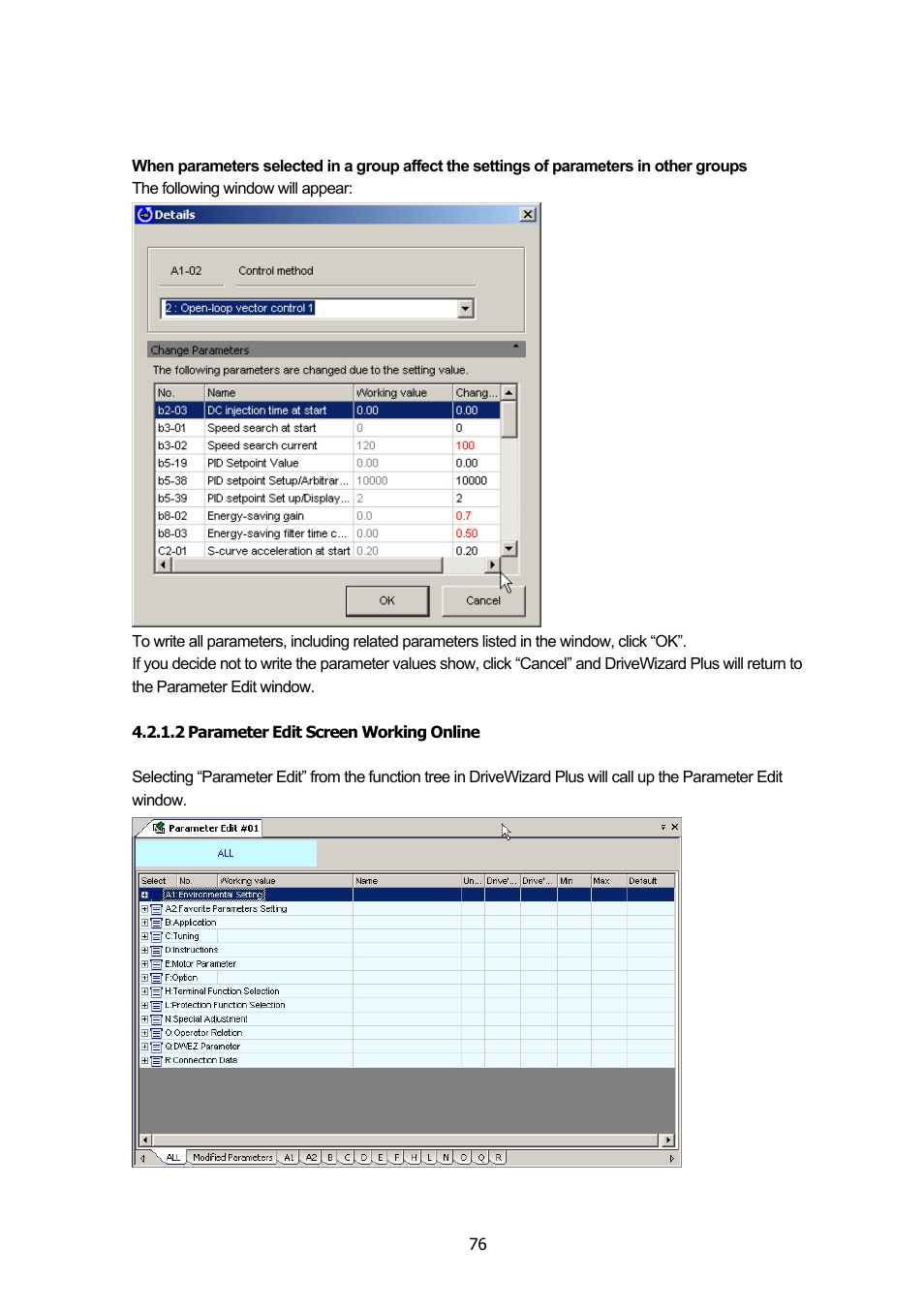 Yaskawa DriveWizard Plus User Manual | Page 76 / 198