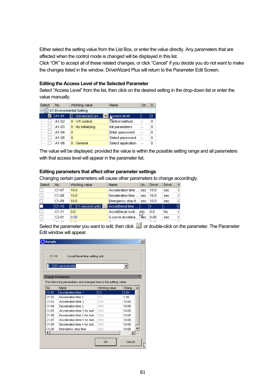 Yaskawa DriveWizard Plus User Manual | Page 81 / 198