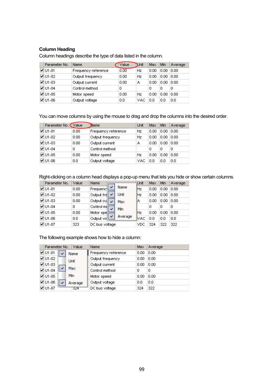 Yaskawa DriveWizard Plus User Manual | Page 99 / 198