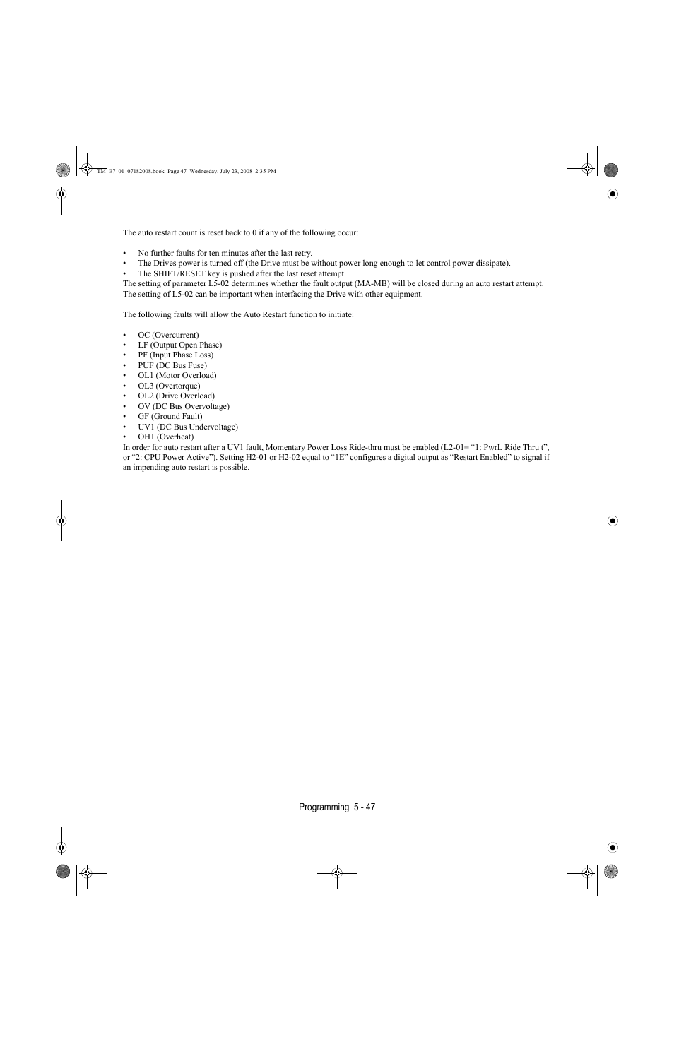 Yaskawa E7 Drive User Manual User Manual | Page 121 / 244