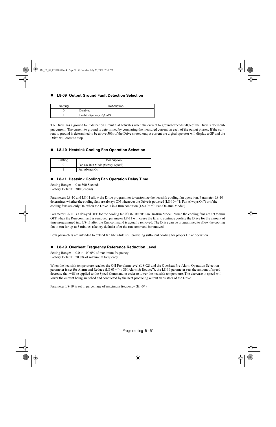 Yaskawa E7 Drive User Manual User Manual | Page 125 / 244