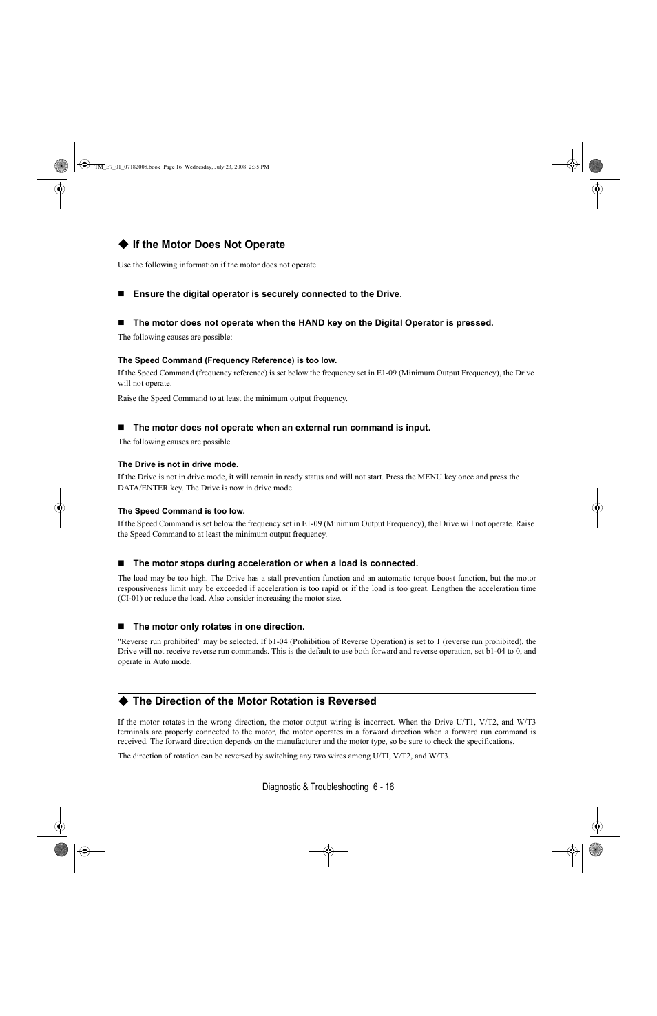 Yaskawa E7 Drive User Manual User Manual | Page 152 / 244