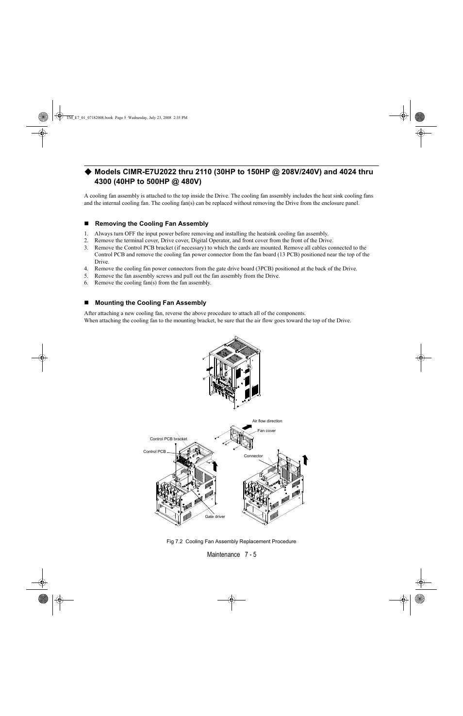 Yaskawa E7 Drive User Manual User Manual | Page 167 / 244