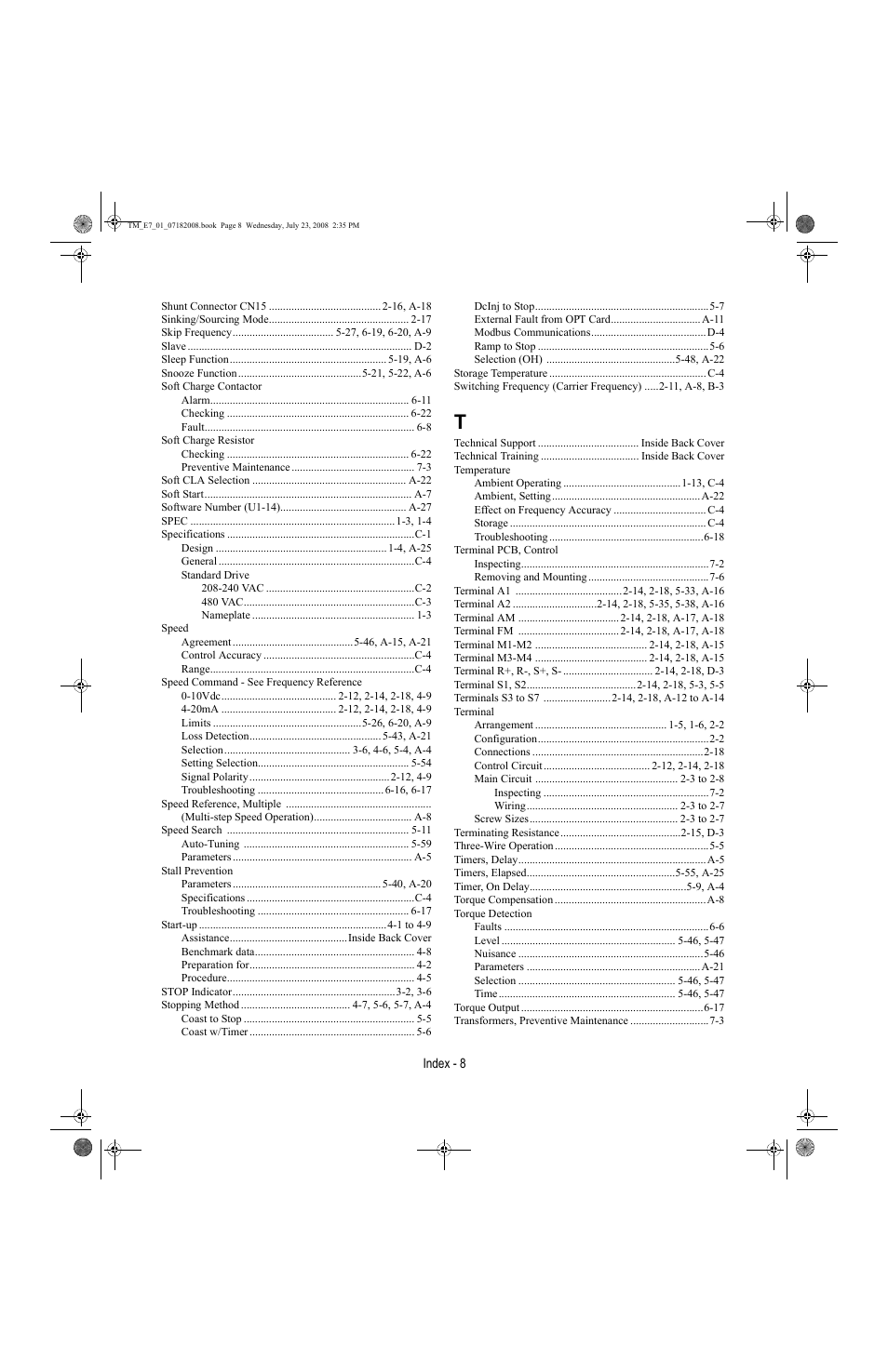 Yaskawa E7 Drive User Manual User Manual | Page 240 / 244