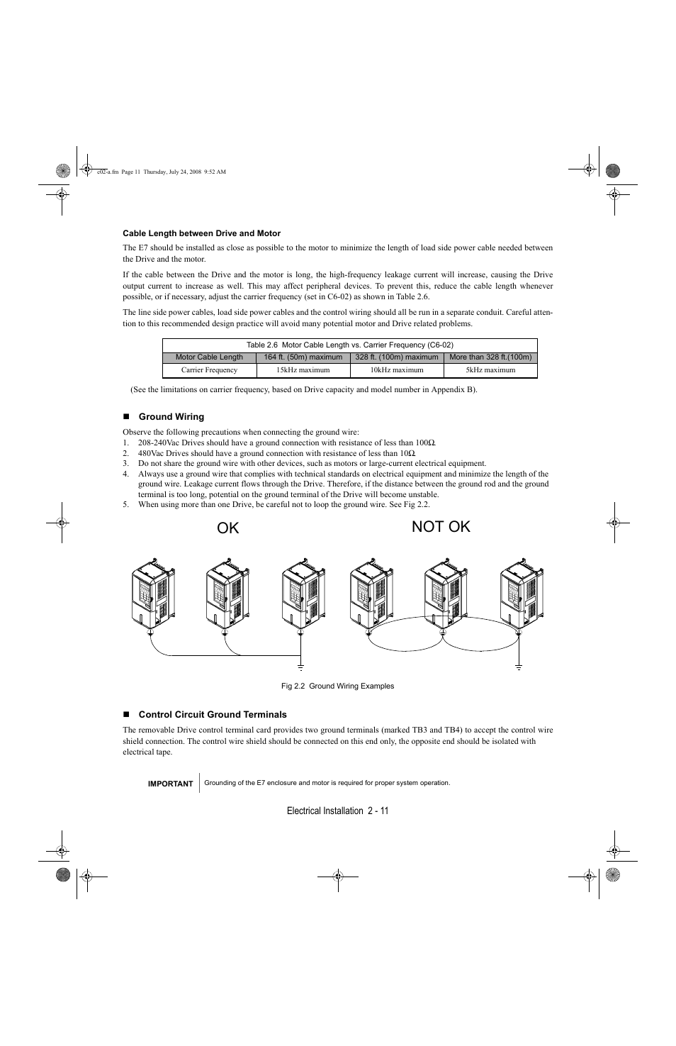 Ok not ok | Yaskawa E7 Drive User Manual User Manual | Page 39 / 244