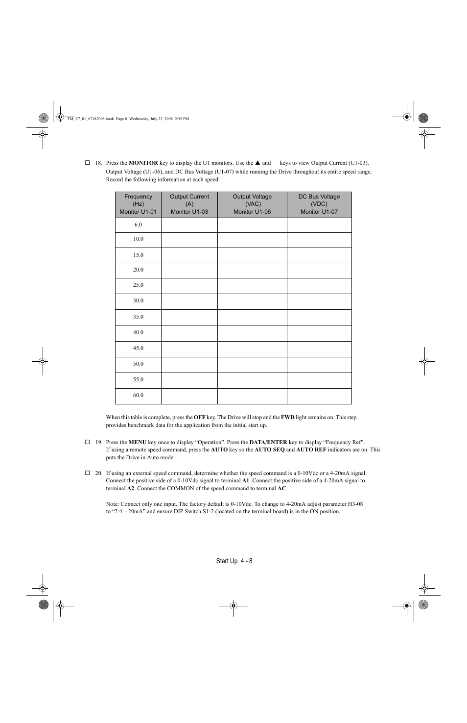 Yaskawa E7 Drive User Manual User Manual | Page 72 / 244