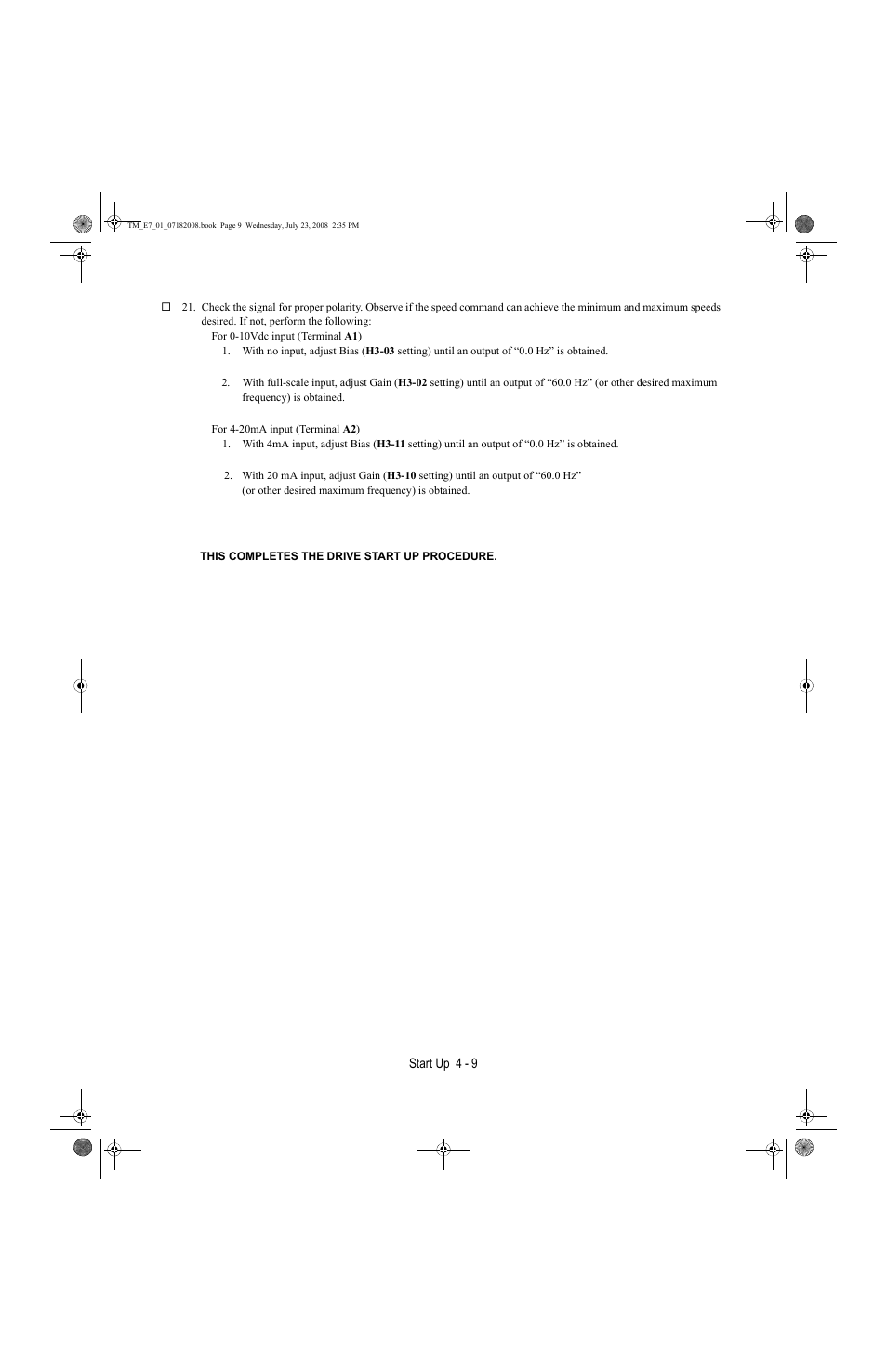 Yaskawa E7 Drive User Manual User Manual | Page 73 / 244