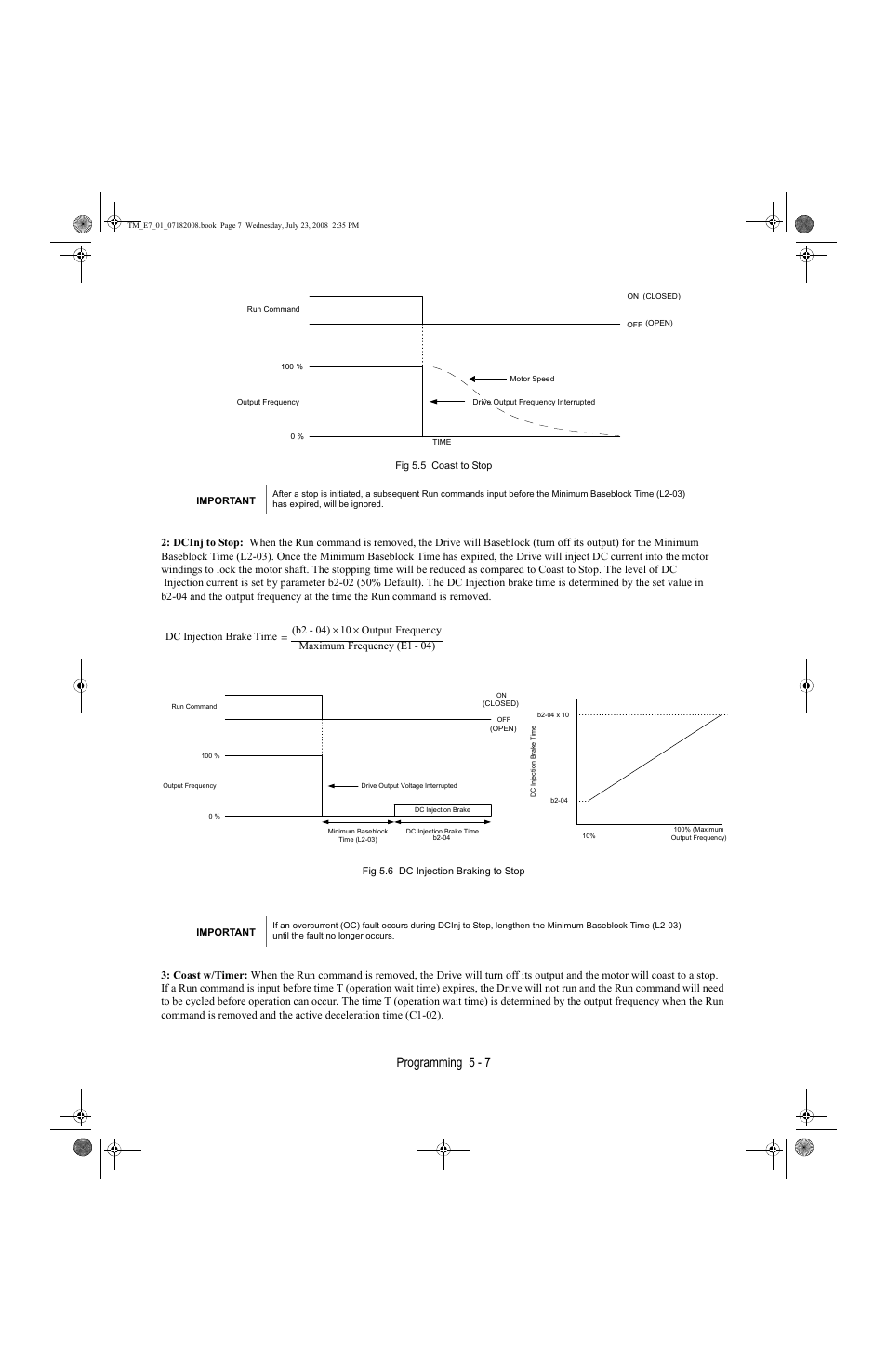 Programming 5 - 7 | Yaskawa E7 Drive User Manual User Manual | Page 81 / 244