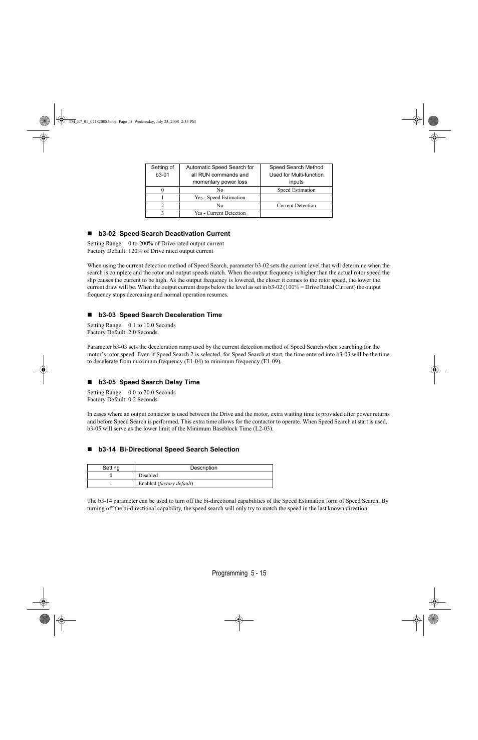 Yaskawa E7 Drive User Manual User Manual | Page 89 / 244