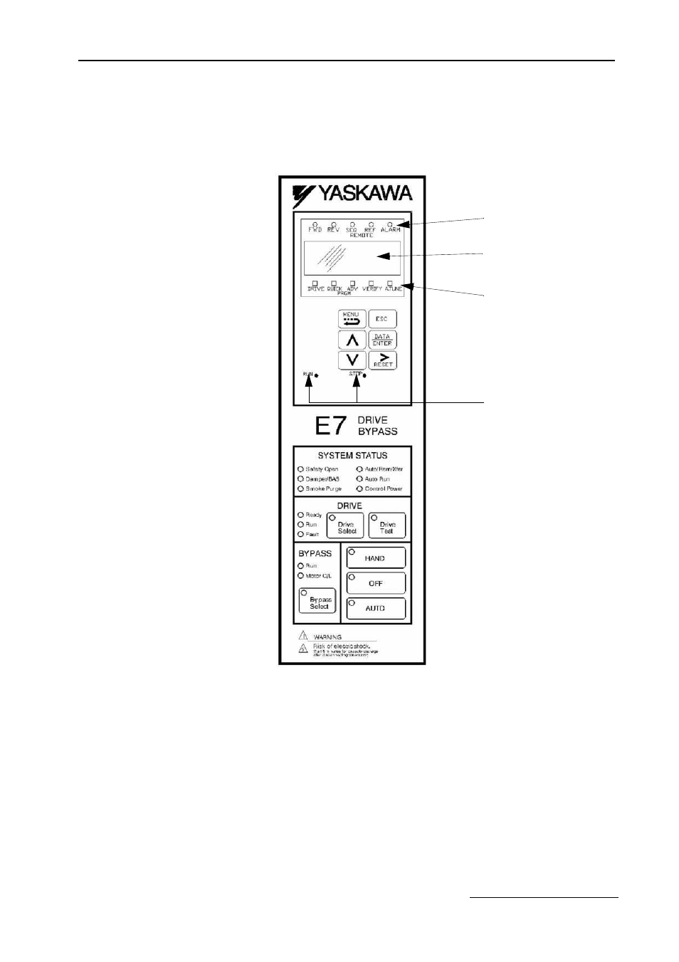 Yaskawa E7B Drive Bypass System User Manual | Page 19 / 50