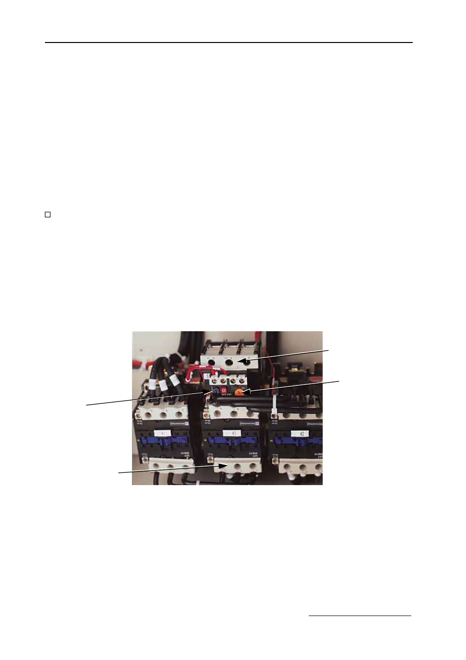 Fig 1.17 typical motor overload and contactors, Bypass unit start up procedure | Yaskawa E7B Drive Bypass System User Manual | Page 44 / 50