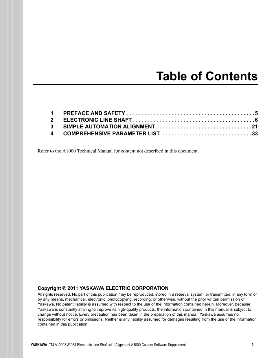 Yaskawa A1000 User Manual | Page 3 / 46