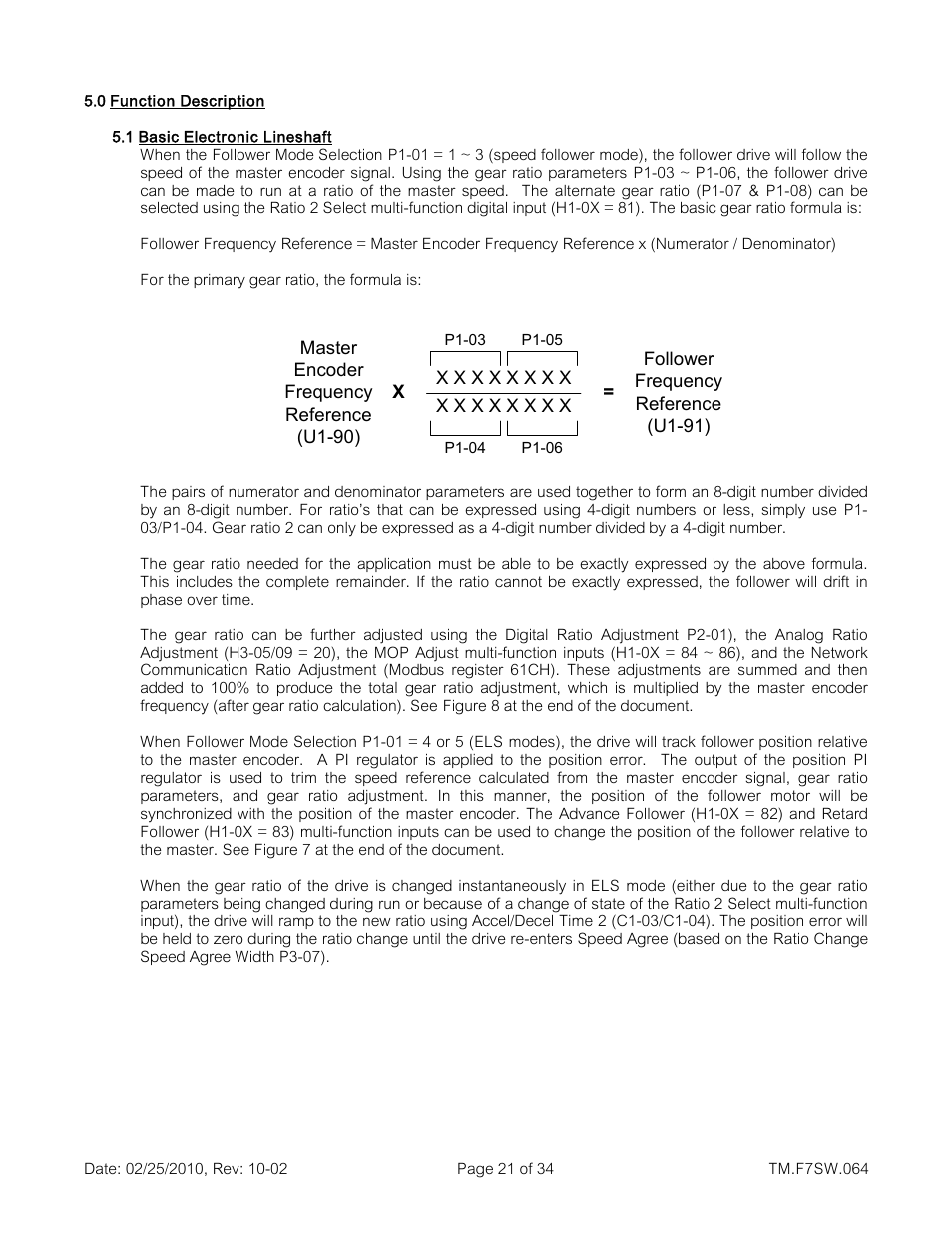 Yaskawa E7 Drive Technical Manual User Manual | Page 21 / 34
