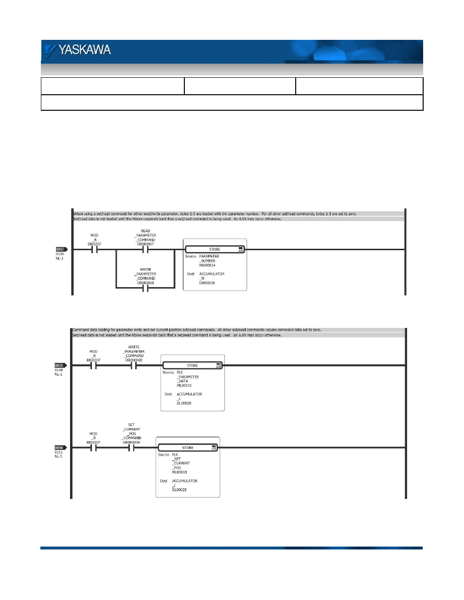 Using mod_r to load data with set/read commands | Yaskawa NS300 User Manual | Page 16 / 16