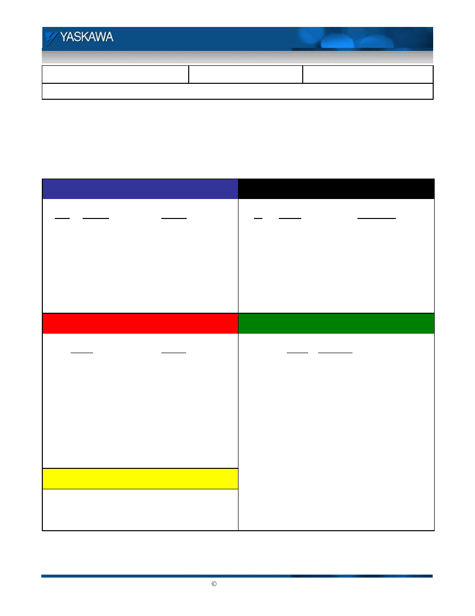 Register summary | Yaskawa NS300 User Manual | Page 4 / 16