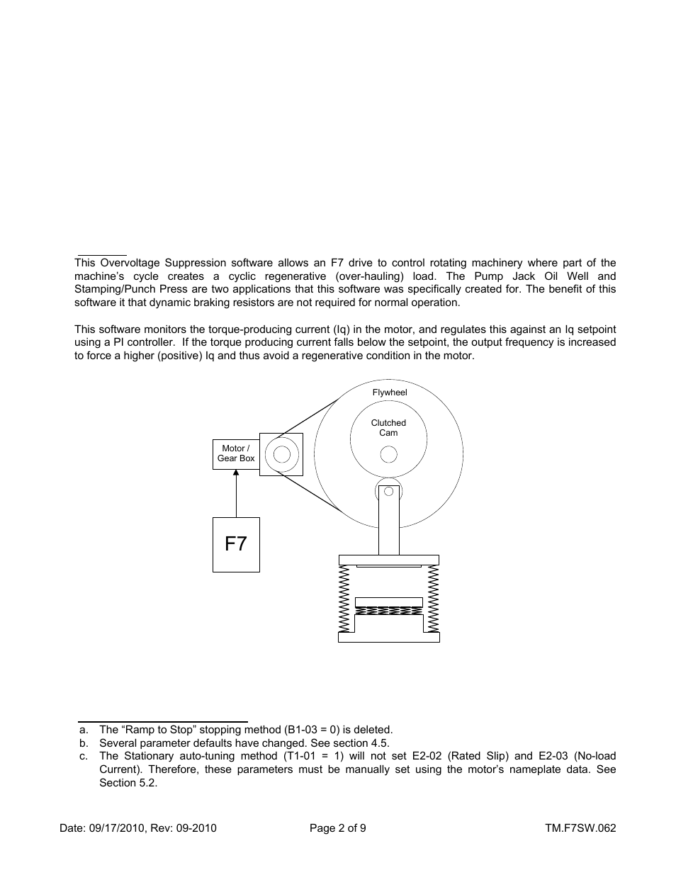 Yaskawa F7 Drive Overvoltage Suppression User Manual | Page 2 / 9