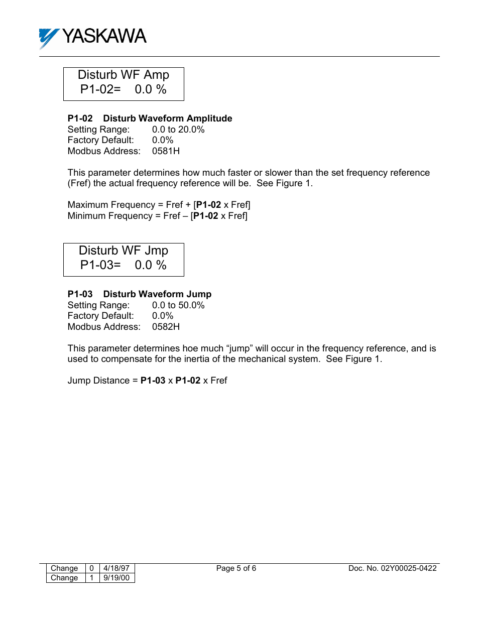 Yaskawa GPD515C-XXXX-CS006 User Manual | Page 5 / 6