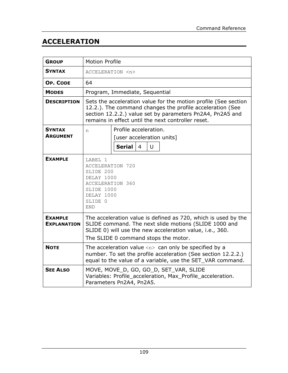 Acceleration | Yaskawa FSP Amplifier FlexWorks User Manual | Page 109 / 258