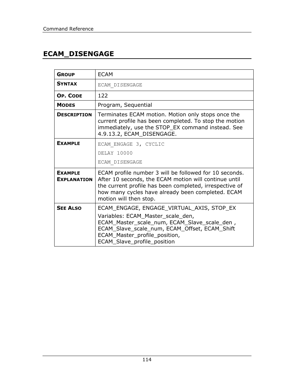 Ecam_disengage | Yaskawa FSP Amplifier FlexWorks User Manual | Page 114 / 258