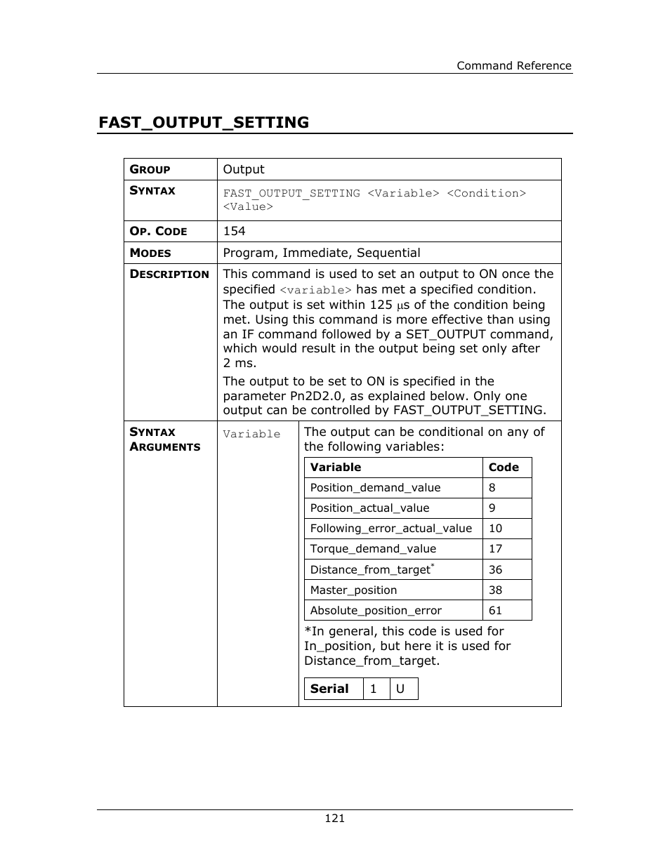 Fast_output_setting | Yaskawa FSP Amplifier FlexWorks User Manual | Page 121 / 258