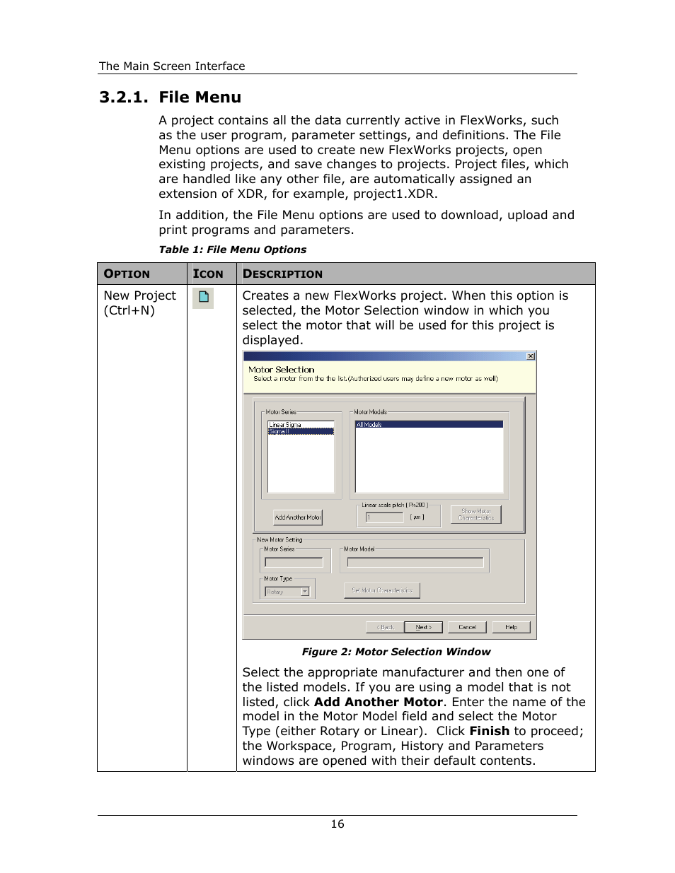File menu, File, Menu | Yaskawa FSP Amplifier FlexWorks User Manual | Page 16 / 258