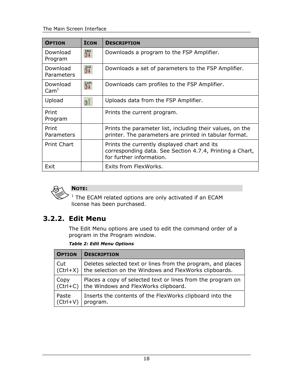 Edit menu, Edit, Menu | Yaskawa FSP Amplifier FlexWorks User Manual | Page 18 / 258