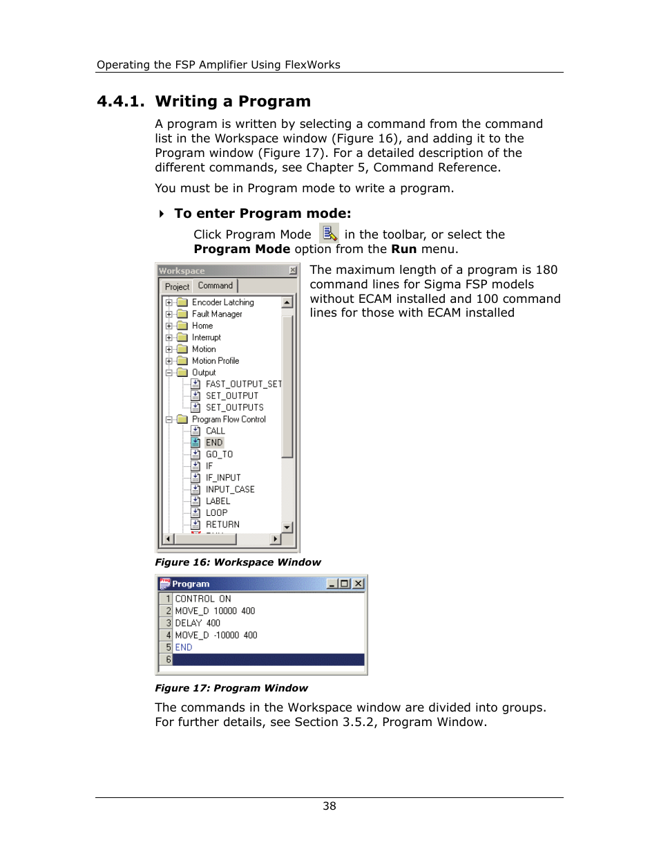 Writing a program | Yaskawa FSP Amplifier FlexWorks User Manual | Page 38 / 258