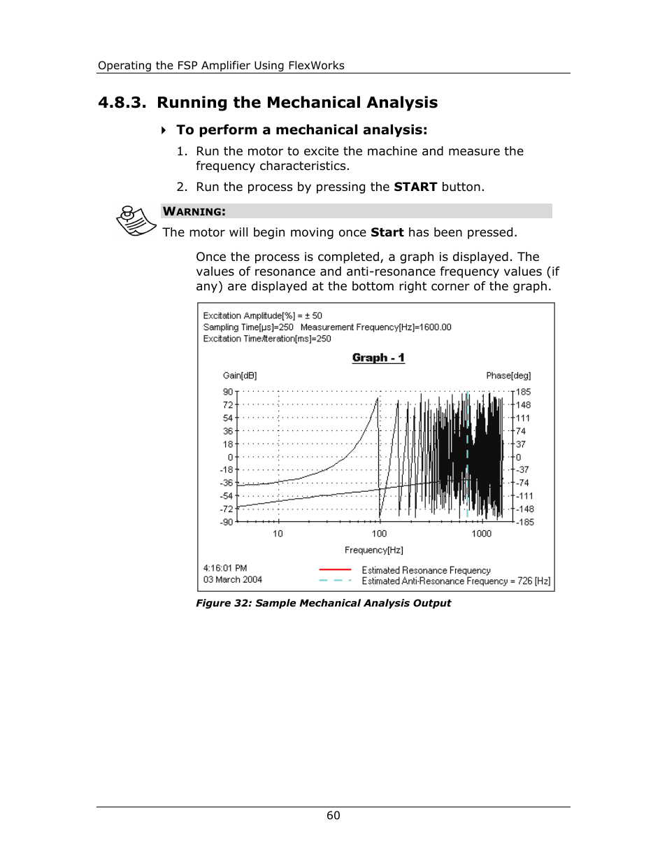 Running the mechanical analysis | Yaskawa FSP Amplifier FlexWorks User Manual | Page 60 / 258