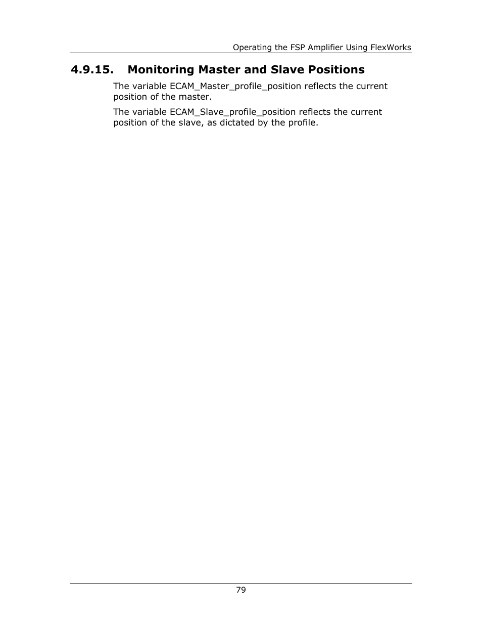 Monitoring master and slave positions | Yaskawa FSP Amplifier FlexWorks User Manual | Page 79 / 258