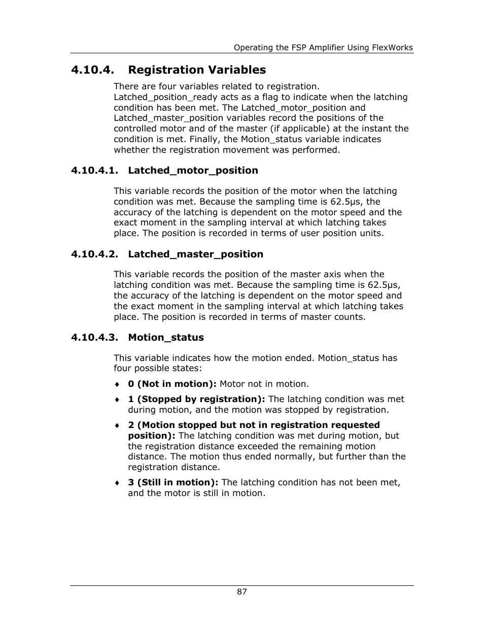 Registration variables, Registration, Variables | Yaskawa FSP Amplifier FlexWorks User Manual | Page 87 / 258