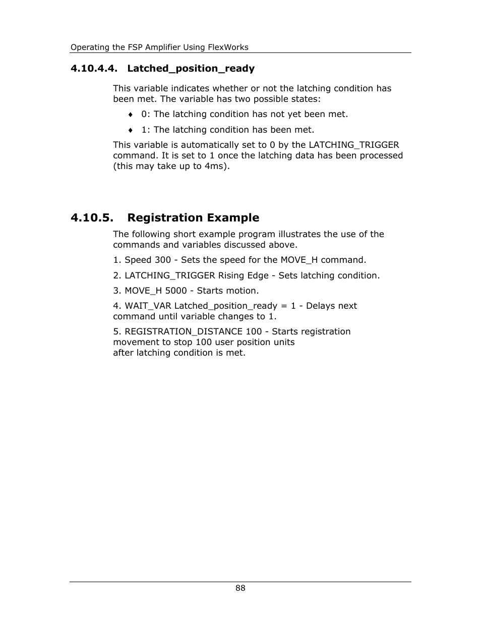 Registration example, Latched_position_ready, Registration | Example | Yaskawa FSP Amplifier FlexWorks User Manual | Page 88 / 258