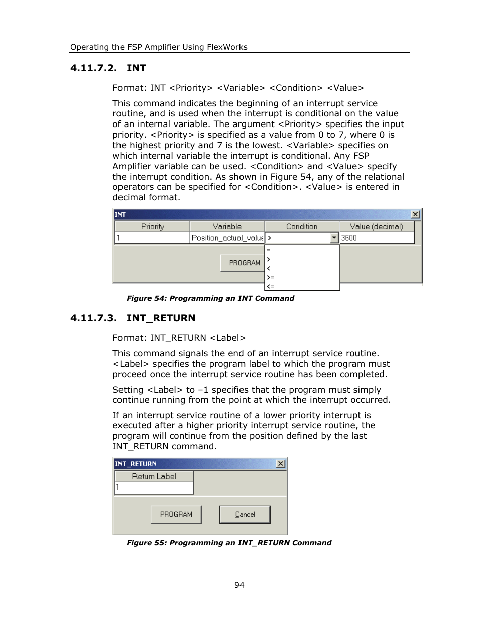Int 4.11.7.3. int_return | Yaskawa FSP Amplifier FlexWorks User Manual | Page 94 / 258