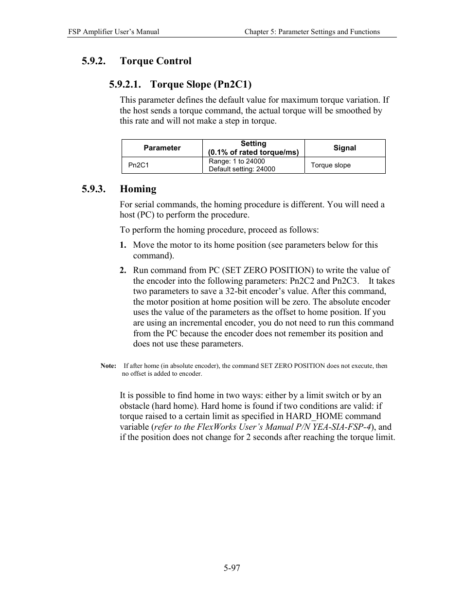 Torque control, Homing | Yaskawa FSP Amplifier User Manual | Page 164 / 366