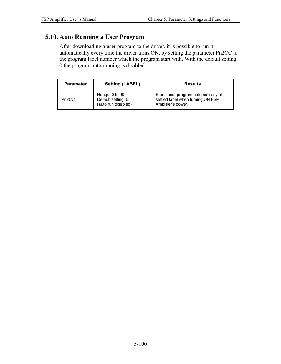 Auto running a user program | Yaskawa FSP Amplifier User Manual | Page 167 / 366